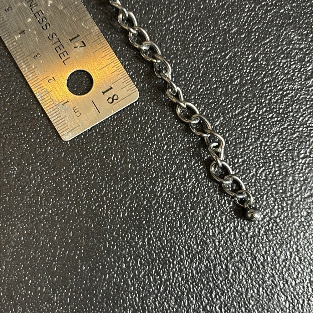 Chico’s Statement Bob AB Aurora Borealis Gunmetal Necklace​ - Picture 7 of 7